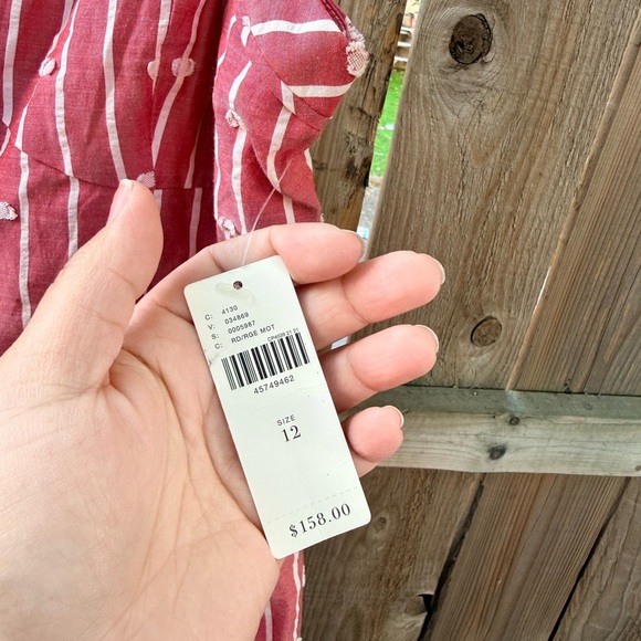 Anthropologie Red and White Striped Dress - Picture 5 of 6